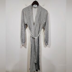 Mason Grey Skyler Robe In Black & White Check